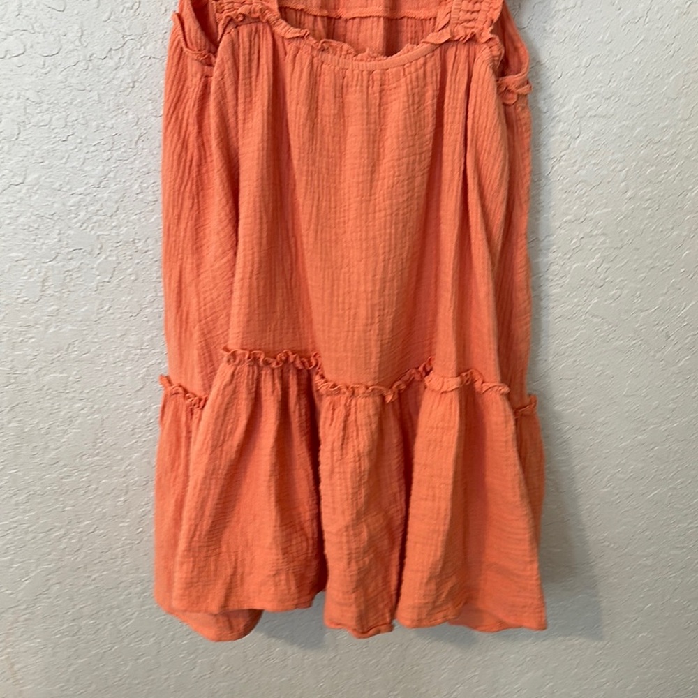Uncharted threadsOrange Ruffled Sleeveless Dress r - Picture 5 of 6